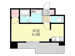 プレサンス東三国エンブレイス ワンルームの間取図画像