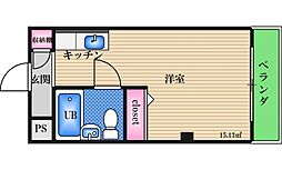 シティ西三国マンション ワンルームの間取図画像