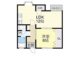 伊丹ビル 1LDKの間取図画像