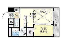 第21関根マンション 1LDKの間取図画像