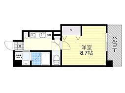 Succeed江坂公園 1Kの間取図画像