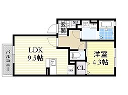 エクセレンテ 1LDKの間取図画像