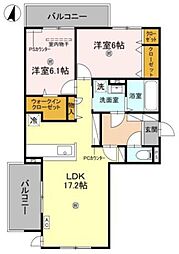 間取図画像 2LDK
