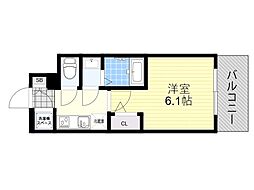 エスリード大阪シティノース 1Kの間取図画像