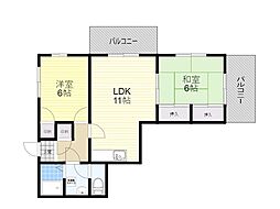 メゾン・ド・ロワール 2LDKの間取図画像