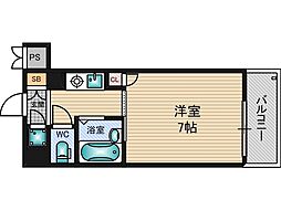 シティライフ新大阪 1Kの間取図画像