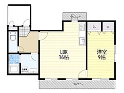 セントラルコート3 1LDKの間取図画像