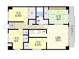 エトワール緑丘 4LDKの間取図画像