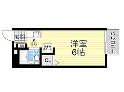 ル・レーブ ワンルームの間取図画像