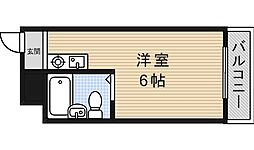 ユニバーサルコート柴原 ワンルームの間取図画像