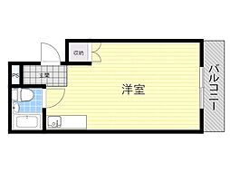 キャロル江坂 ワンルームの間取図画像