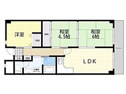 サンパレス桃山台 3LDKの間取図画像