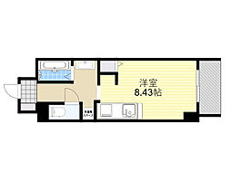 セレブコート新北野 1Kの間取図画像