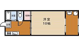 コンフォート3 1Kの間取図画像