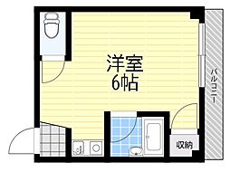シャルム十三 ワンルームの間取図画像