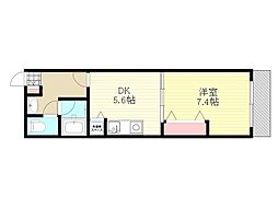 ドムスドイ 1DKの間取図画像