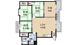 クラタス平野 4LDKの間取図画像