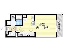 ラフィーヌフジ ワンルームの間取図画像