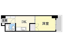 東三国グランドハイツ北 1DKの間取図画像