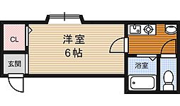 カームヒル箕面 1Kの間取図画像