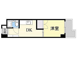 東三国グランドハイツ北 1DKの間取図画像