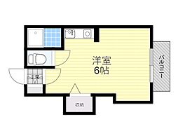 イーズマンションファイブ ワンルームの間取図画像