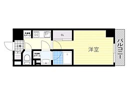 THEMUTUAL江坂 1Kの間取図画像