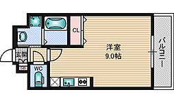 Comforespa新大阪 ワンルームの間取図画像