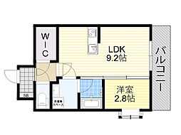 エル・セレーノ新大阪北 1LDKの間取図画像