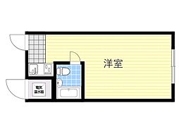 ステュディオ新御堂 ワンルームの間取図画像