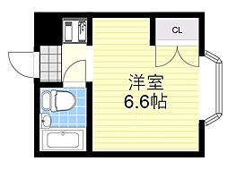 石丸ハイツ 1Kの間取図画像
