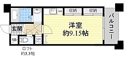 フォレステージュ江坂垂水町 ワンルームの間取図画像
