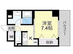 DolceVita1 1Kの間取図画像