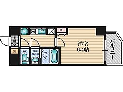 S-RESIDENCE新大阪WEST 9階1Kの間取り