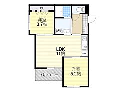 間取図画像 2LDK
