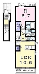 サンライトグレイス4 1LDKの間取図画像
