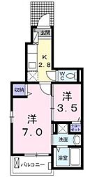 サニー春日 1SKの間取図画像