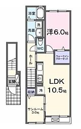 エターナリア 1LDKの間取図画像