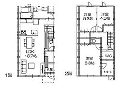 グランメゾンクレスト三吉I 3LDKの間取図画像