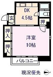 ルーエ霞町 1DKの間取図画像