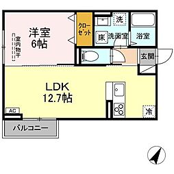 ツイール 1LDKの間取図画像