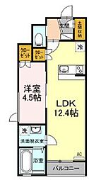 Ameria 1LDKの間取図画像
