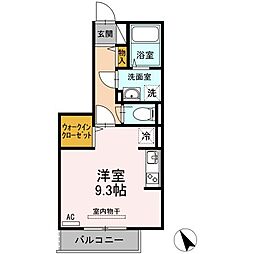 メゾンドキャトル ワンルームの間取図画像