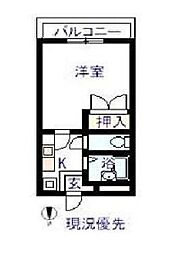 井上マンション 1Kの間取図画像