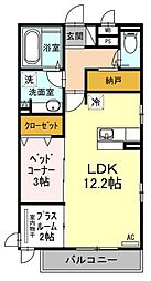 ノールリヴィエールトロワ 1SLDKの間取図画像