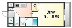 西町ロイヤルスクエア 1Kの間取図画像