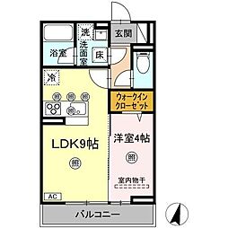 デパール 1LDKの間取図画像