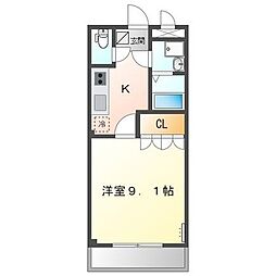 フィークス・フォルム 1Kの間取図画像