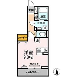 GTR手城 ワンルームの間取図画像
