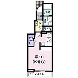 サンテール3B ワンルームの間取図画像